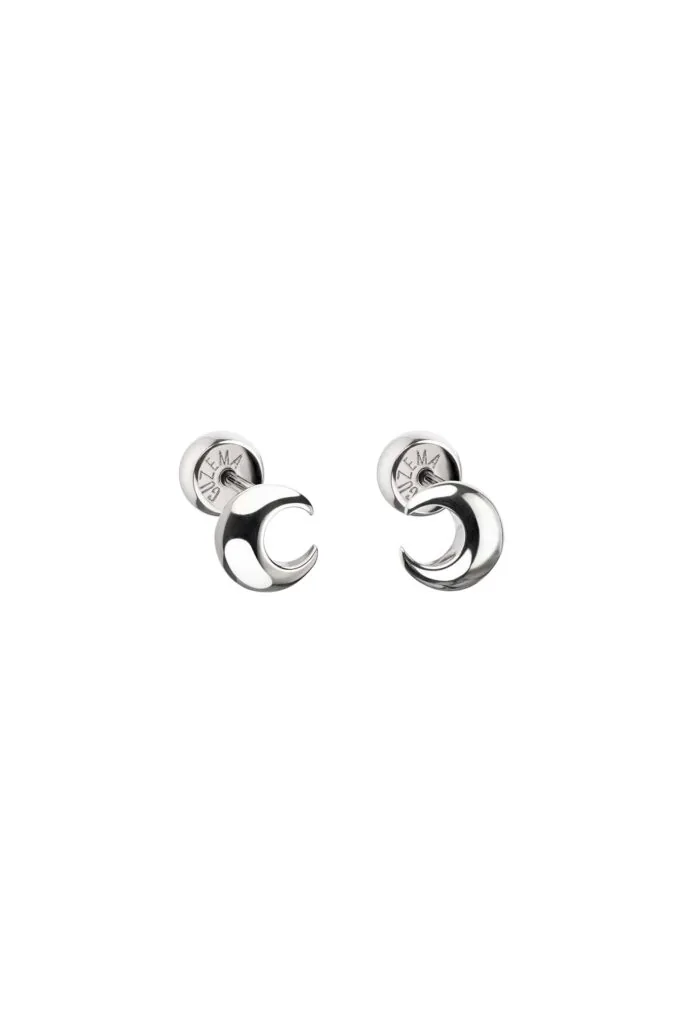 Mini Moon Stud Earrings