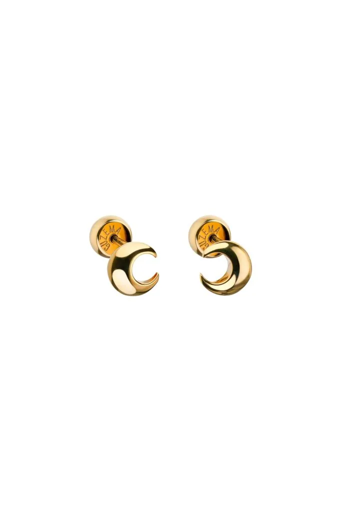 Mini Moon Stud Earrings