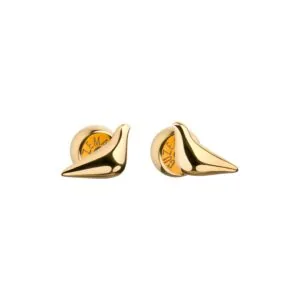 Mini Bird Girl Stud Earrings, yellow gold