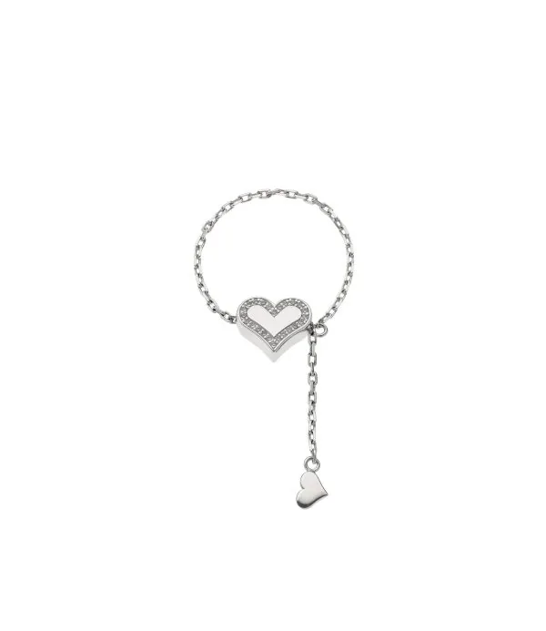 Rings Heart Transformer Ring with Diamond Outline, white gold available online with expert craftsmanship
