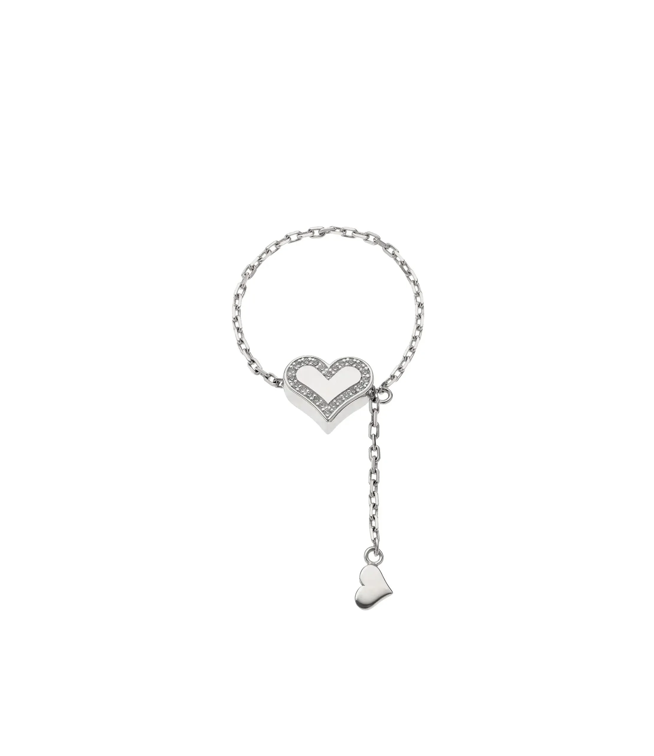Rings Heart Transformer Ring with Diamond Outline, white gold available online with expert craftsmanship