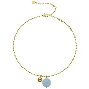 Celestial Blue Anklet, yellow gold