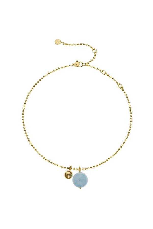 Anklets Celestial Blue Anklet, yellow gold with timeless elegance from Guzema