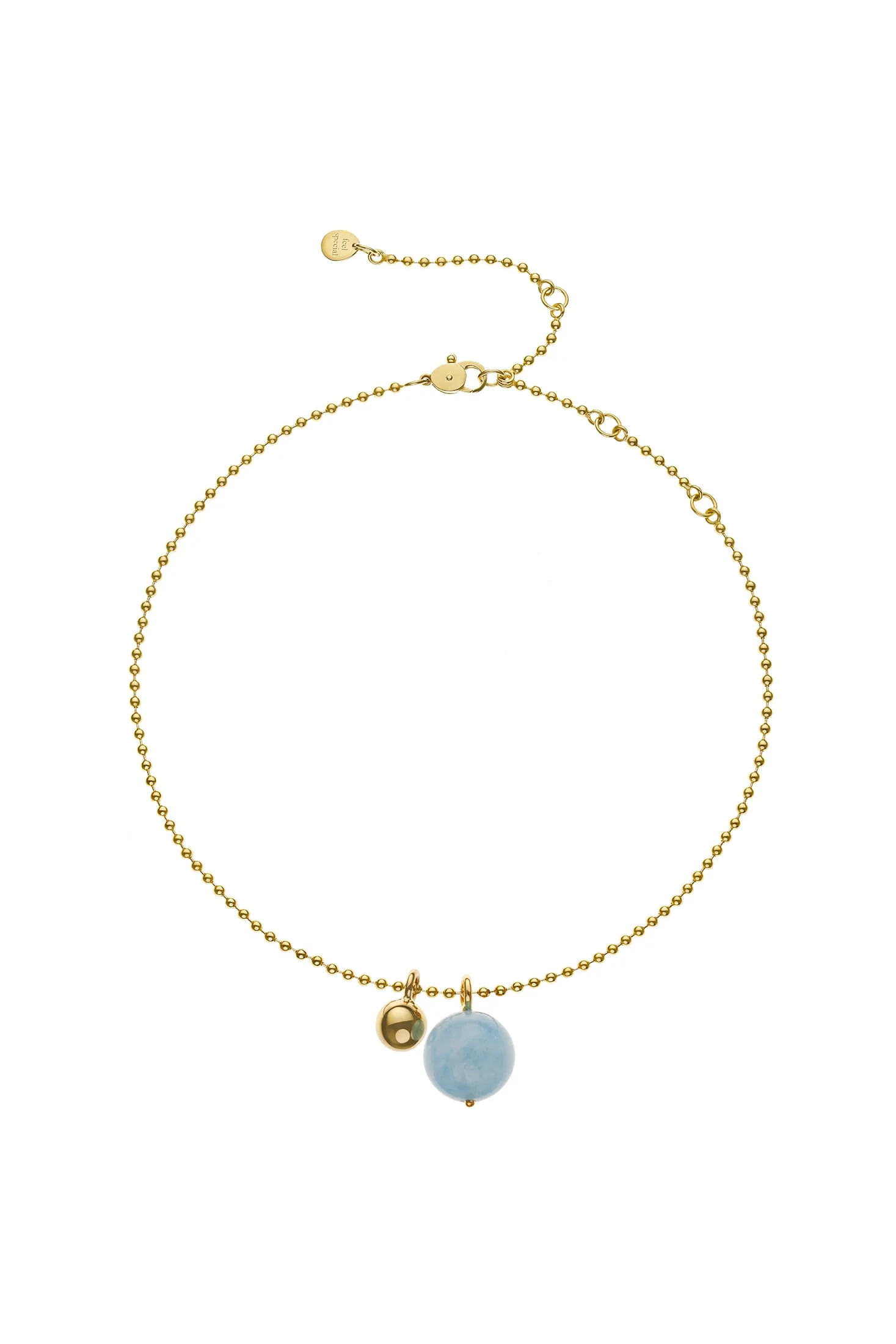 Anklets Celestial Blue Anklet, yellow gold with timeless elegance from Guzema