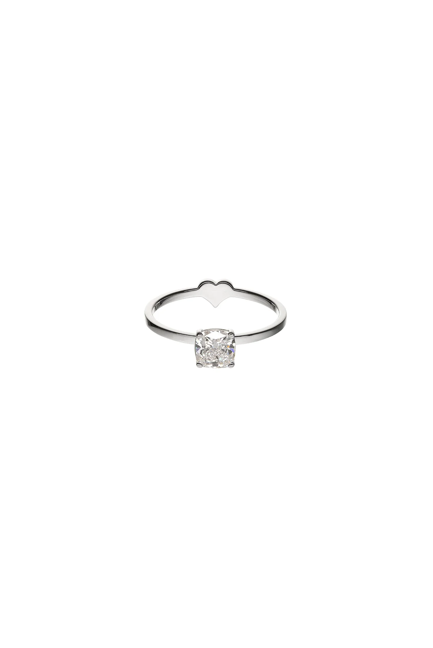 Rings Cushion Diamond Ring, 1ct diamond, white gold available online with expert craftsmanship
