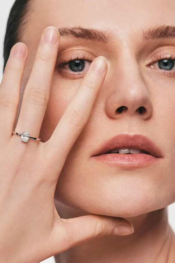 Rings Oval Diamond Ring, 1 ct diamond, white gold with modern design available now