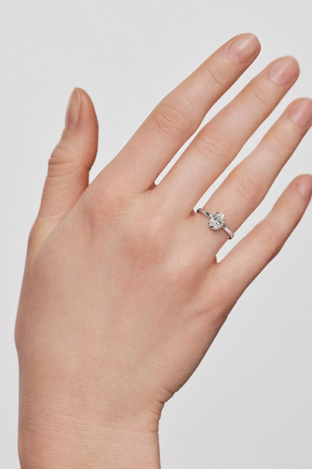 Rings Oval Diamond Ring, 1 ct diamond, white gold available online with expert craftsmanship