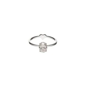Oval Diamond Ring, 1 ct diamond, white gold