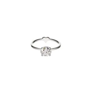 Round Diamond Ring, 1 ct diamond, white gold