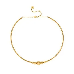 Bead Necklace, yellow gold