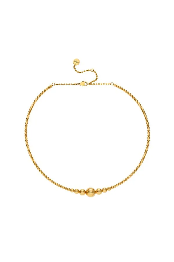 Custom Necklaces Bead Necklace, yellow gold for a luxurious style