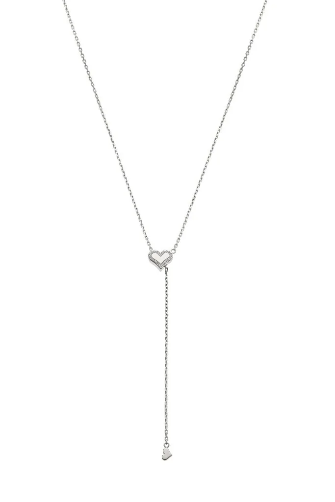 Heart Transformer Necklace with Diamond Outline