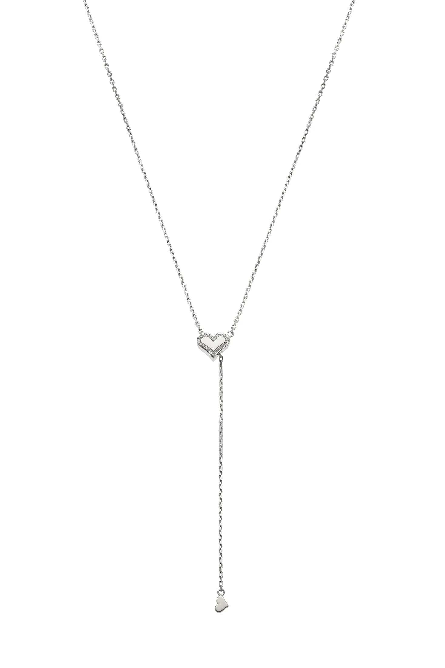 Custom Necklaces Heart Transformer Necklace with Diamond Outline, white gold for a luxurious style