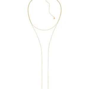 Duo Heart Necklace, yellow gold