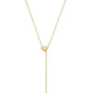 Heart Transformer Necklace with Diamond Outline, yellow gold