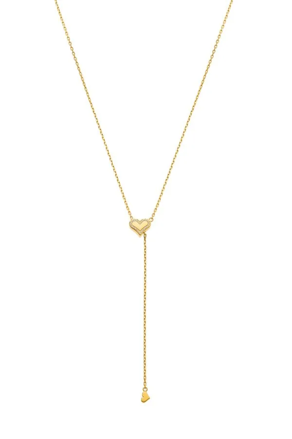 Custom Necklaces Heart Transformer Necklace with Diamond Outline, yellow gold for a luxurious style