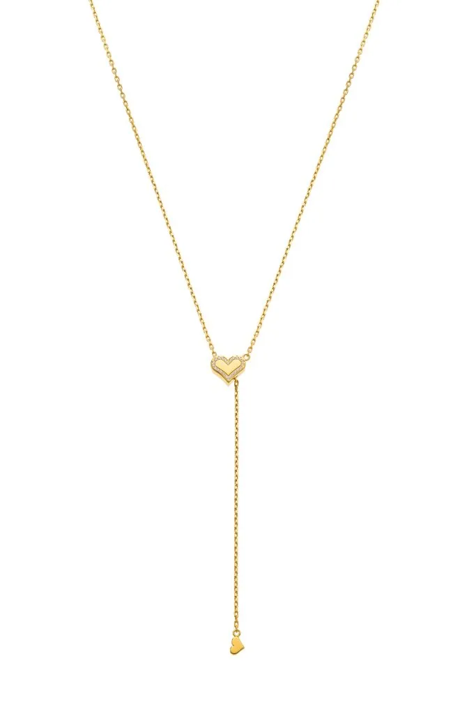 Heart Transformer Necklace with Diamond Outline