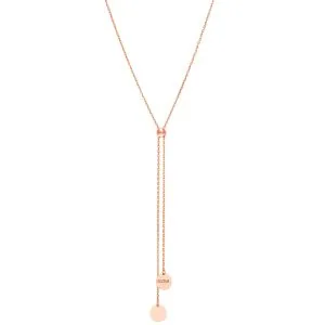 Flat Tie Necklace, rose gold