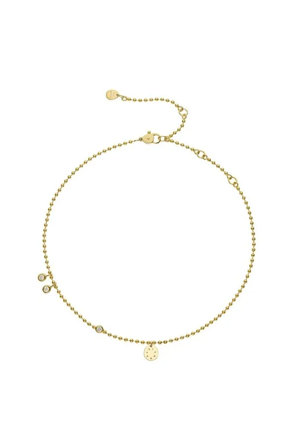Anklets Eternal Diamonds, diamonds, yellow gold with timeless elegance from Guzema