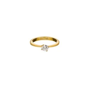 Solitaire Engagement Ring, diamond, yellow gold