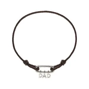 DAD Cord Bracelet, diamond, white gold