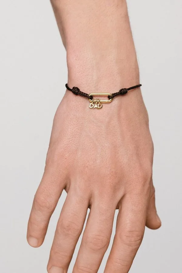 Bracelets DAD Cord Bracelet, diamond, yellow gold with modern elegance